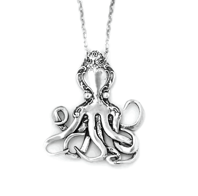 #ad Boho Silvery Vintage Octopus Pendant Necklace Jewelry Men Women Party Gift New $12.98
