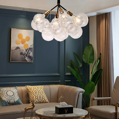 Modern Chandelier Glass Bubble Pendant Lamp Home Ceiling Light Fixture 4 Light $175.02