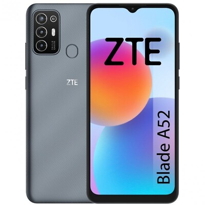 #ad New ZTE Blade A52 64GB 6quot; Display Dual SIM Factory unlocked Cell Phone Gray $67.87