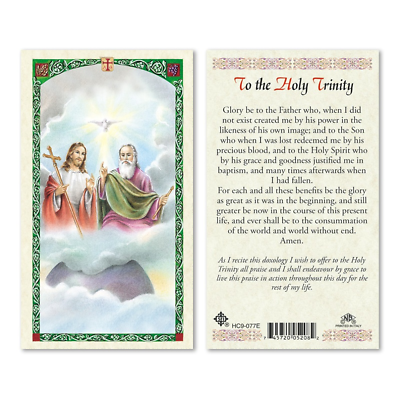 #ad To the Holy Trinity Plastic Laminated Prayer Card $2.75