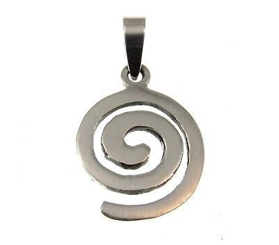 #ad Solid 925 Sterling Silver Celtic Irish Gaelic Swirl Spiral Knot Charm Pendant $15.71