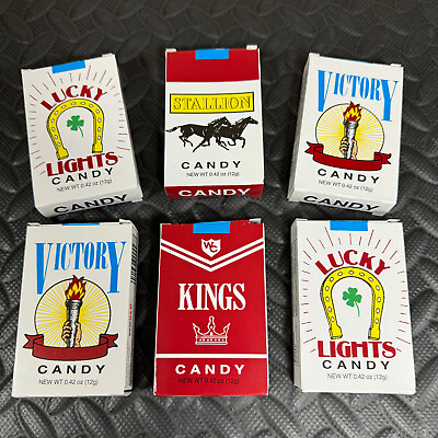 #ad LOT 6X PACKS OF CANDY CIGARETTES .42oz BUY MORE AND $AVE 8 9 cigs per pack $9.91