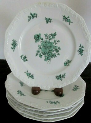 #ad 6 PCS ROSENTHAL GERMANY MARIA GREENHAVEN 7 3 4quot; SALAD PLATES 2 SETS OF 6 AVAIL $58.50