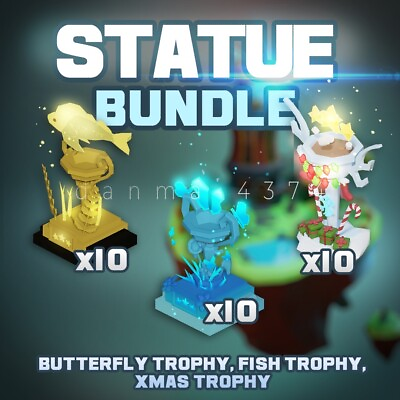#ad Roblox Islands Trophy Bundle Fish Xmas And Butterfly Trophy 30x Trophies GBP 9.99