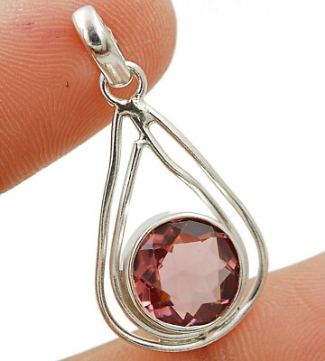 #ad Natural 3CT Amethyst 925 Solid Genuine Sterling Silver Pendant NW8 7 $25.99