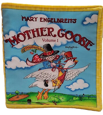 #ad Mary Engelbreit Fabric Panel Book Mother Goose Vol 1 Completed Machine Sewn $10.96