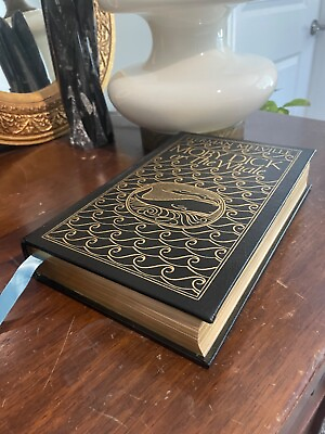 #ad Moby Dick by Herman Melville Eaton Press Leather Hard Cover Gold Pages 1977 $80.00