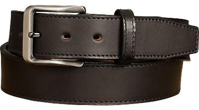 #ad Black Italian Leather Dress Belt Quality USA Handcrafted $99.99