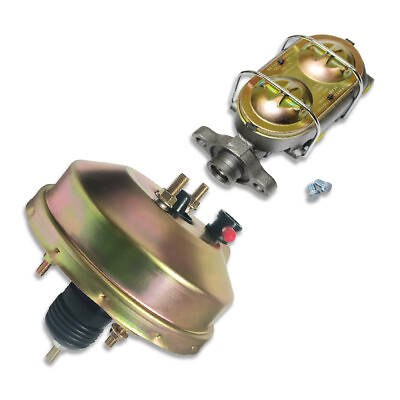 #ad 8quot; Single Diaphragm Zinc Power Brake Booster amp; 1quot; Bore Master Cylinder 4 Port $105.68