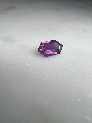 #ad 1.24 ct Long Hexagon Shape Natural Unheated Purple Sapphire $1800.00