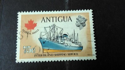 #ad Antigua Inter Island Shipping Service Ship Theme Used Stamp $1.10