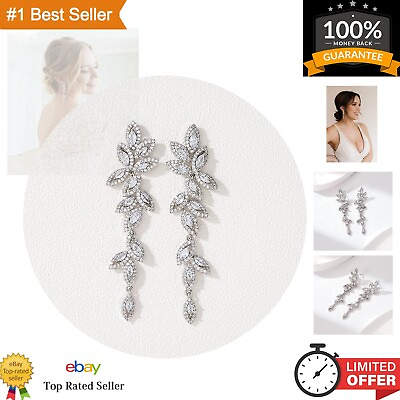 #ad Crystal Rhinestone Chandelier Earrings for Brides Long Drop Dangle Earrings $36.99
