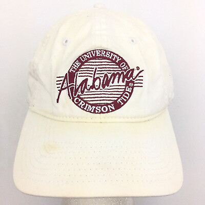 #ad Vtg Alabama Crimson Tide Hat Spell Out Circle Bar Logo The Game Football Dad Cap $49.27