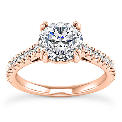#ad 1.35 Ct VS2 G Lab Created Round Brilliant Cut Diamond Engagement Ring Rose Gold $1120.00