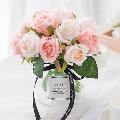 #ad Silk Rose Flowers Floral Bridal Wedding Bouquet DIY Home Party Decor Your Night $12.99