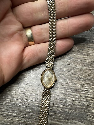 #ad Vintage Jules Jurgensen Watch Women Gold Filled Watch And Band Working Nice $75.99