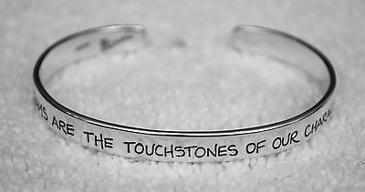 #ad USA Made Sterling Silver Cuff Bracelet Etched w Thoreau Quote by Hanni $109.95