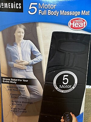 #ad NEW Homedics MMP 100 Massaging Mat 5 Motor Full Body Massager Zone Control Heat $49.99