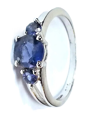 #ad Natural Iolite Sterling Silver 925 Gemstone Jewelry RIng $79.95