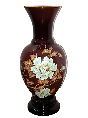 #ad Large Vintage Ardalt Made in Italy Hand Enameled Floral Vase 12quot; $10.00