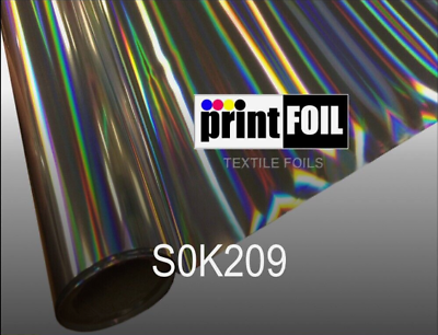 #ad PrintFOIL Textile Thermo Heat Transfer Foil RAINBOW SILVER12quot;x25#x27; Free Shipping $24.99