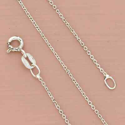 #ad sterling silver 1mm cable chain necklace size 18in $19.20