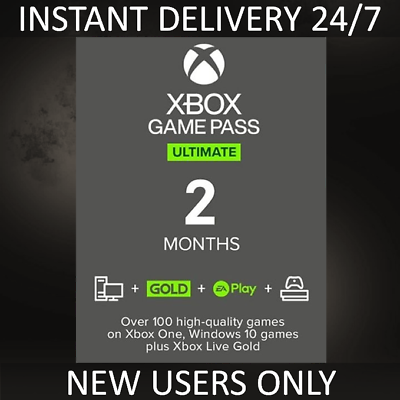 #ad 2 Months Xbox Game Pass Ultimate Live Gold Membership for USA NEW Users Only $7.99
