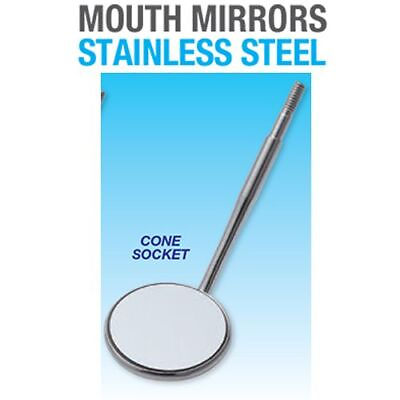 #ad Premium Plus #3 Mouth Mirror Cone Socket Front Surface Stainless Steel box $67.39