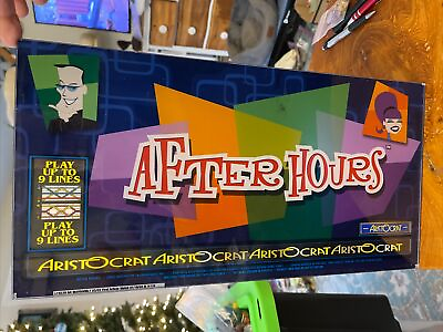 #ad Aristocrat AFTER HOURS Plexiglass Topper Insert Slot Machine 17” $30.00