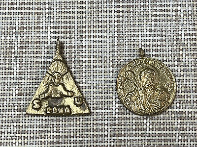 #ad SET OF 2 PIECES OF AMULET MEDAL #A04 $60.00