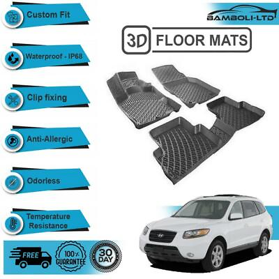 #ad 3D Molded Interior Car Floor Mat for Hyundai Santa FE 2006 2012 Black $94.90