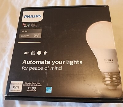 #ad Philips Hue Personal Wireless Lighting 2 Bulb Starter Kit A19 Medium Base White $29.95