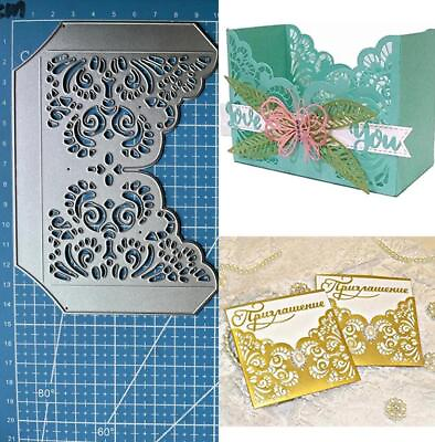 #ad Metal Cutting Dies Corner Lace Scrapbooking Embossing Paper Card Crafts Stencils $5.11