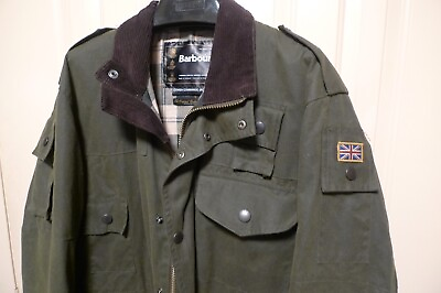 #ad BARBOUR A550 COWEN COMMANDO WAX COTTON MILITARY JACKET MADE IN UK 42 RARE $375.25