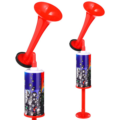 #ad Hand Held Large Air Horn Pump Loud Noise Maker Safety Parties Sports Events $10.24