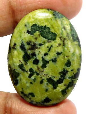 #ad 100% Natural Amazing Green Tree Agate Oval Cab Loose Gemstone 35x27x5mm 42.85Cts $8.09