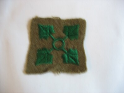 #ad WWII WW2 US Army 4th Infantry division felt patch Theater made? Original $64.35