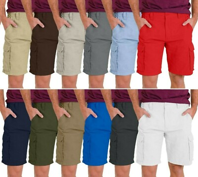 #ad Men#x27;s Summer Cargo Shorts Regular Fit Relaxed Designed Premium Cotton Half Pant $16.99