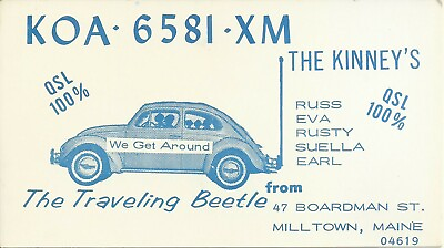 #ad Vintage KOA 6581 XM Milltown Maine USA CB Radio QSL Card $5.99