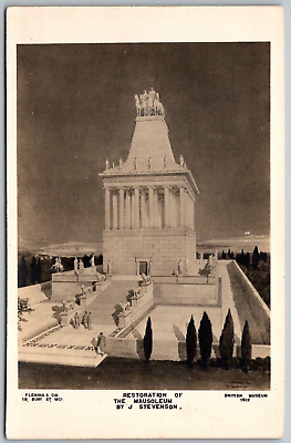 #ad London England 1920s Photo Postcard Restoration of Mausoleum British Museum $4.17