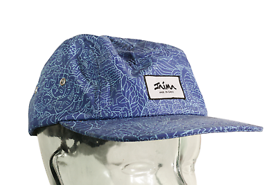 #ad Jaima Made on Earth Funky Abstract Pattern Blue Strap Back Hat Cap Flashy $10.00