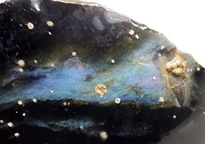#ad Mexican Velvet Obsidian Beautiful Blue Quality Rough. 67 grams $65.00
