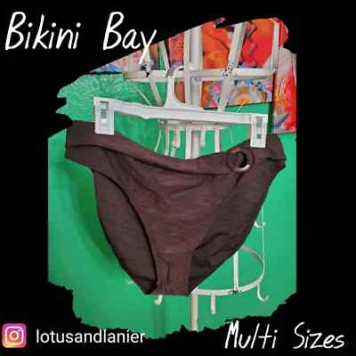 #ad Bikini Bay Liquid Assets Textured Full Brown Bikini Bottoms Multi Sizes Styles $20.00