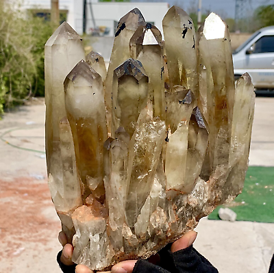 #ad 8.84LB Natural Citrine cluster mineral specimen quartz crystal healing $919.00