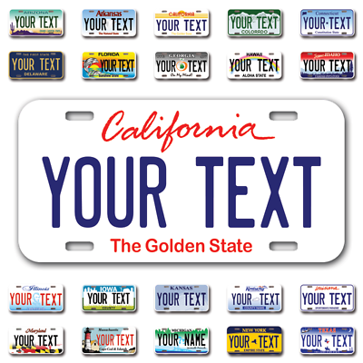 #ad Custom state License Plates with personalized text Car 12x6 Moto 7x4 Bike 6x3 $17.99