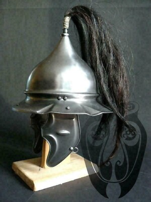 #ad Roman Celtic Helmet With plume Medieval Knight Combat Reenactment Helmet $189.05