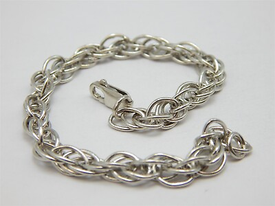 #ad STERLING SILVER 925 LOOSE ROPE BRACELET LENGTH: 7.5quot; 5.9 MM 10.4 GRAMS $25.00