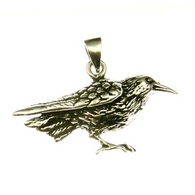 #ad Raven Pendant 925er Silver Symbol Jewelry New $19.00