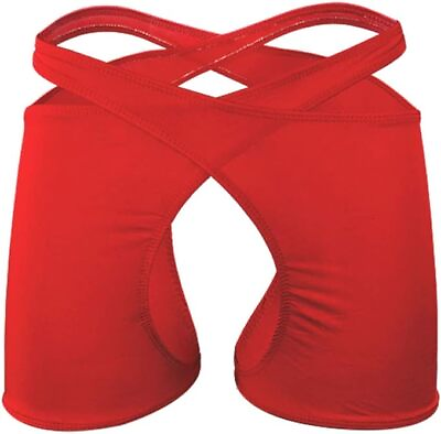 #ad Mens Thong Underwear Cross Jock Straps Sexy Man Thong T Back Boxers Briefs Red $5.99