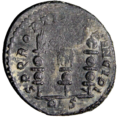 #ad RARE quot; SPQR quot; Legionary Eagle Standard Roman Coin RARE RS Rome Constantine I COA $155.00